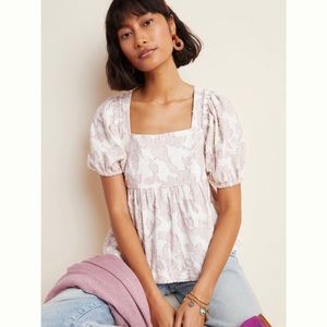 Anthropologie / Maeve Batia Textured Babydoll Top Sz XS EUC